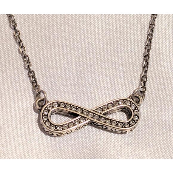 BRIGHTON Starry Night Infinity Ribbon Necklace & Bracelet Set Swarovski Crystals - Picture 2 of 12